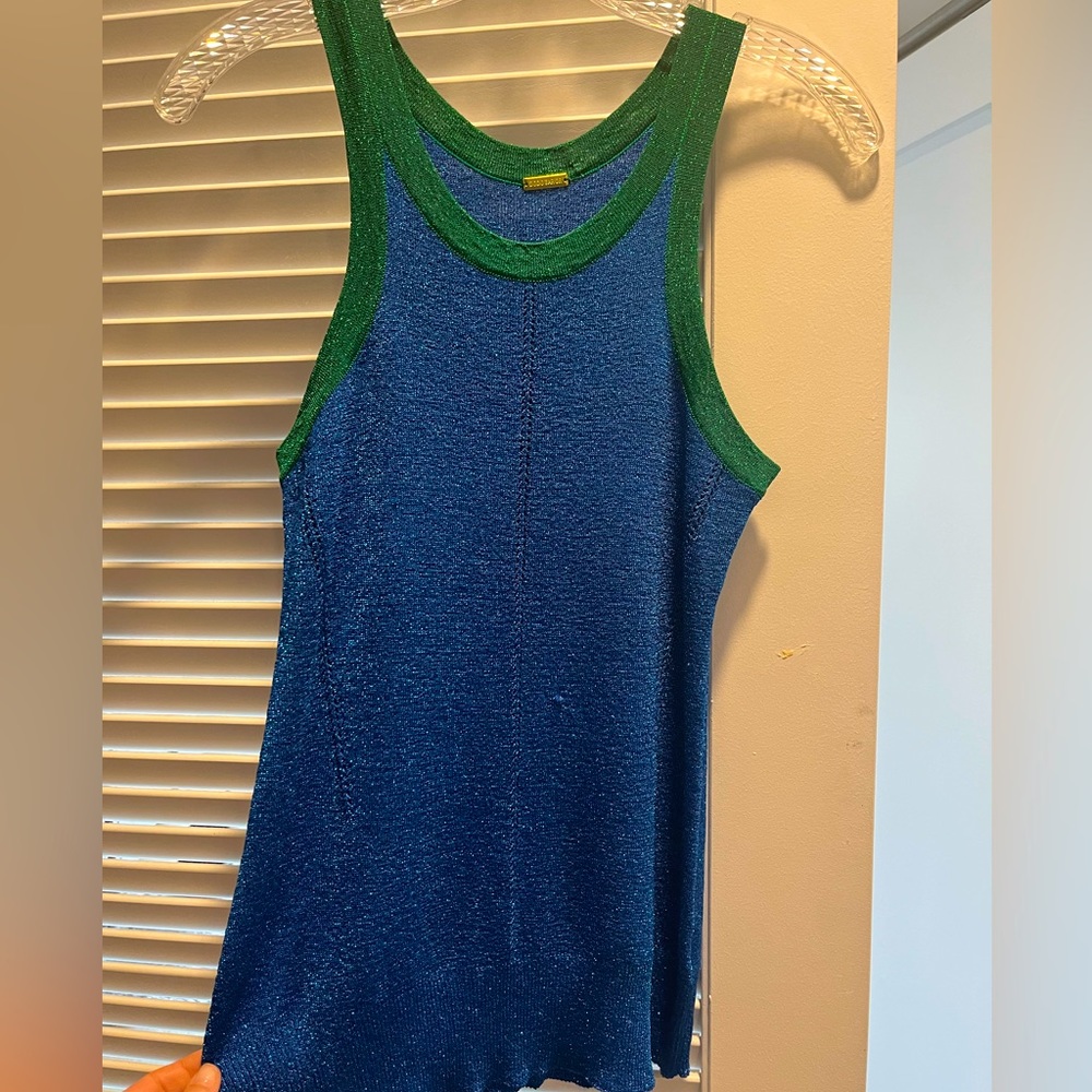 Blue and Green Metallic DODO BAR OR Tank